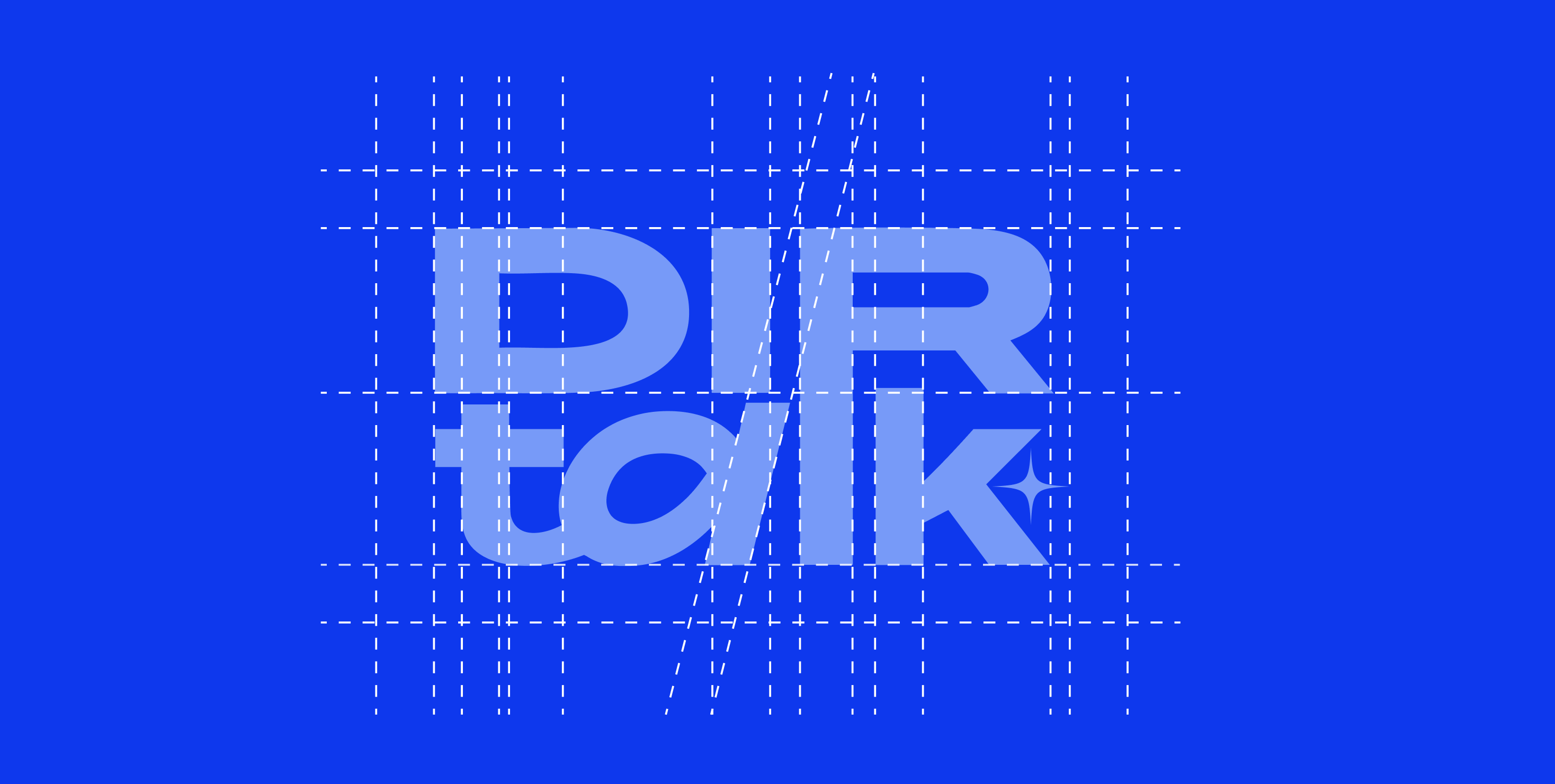 DIRTALK wordmark construction — logo geometry on a build grid