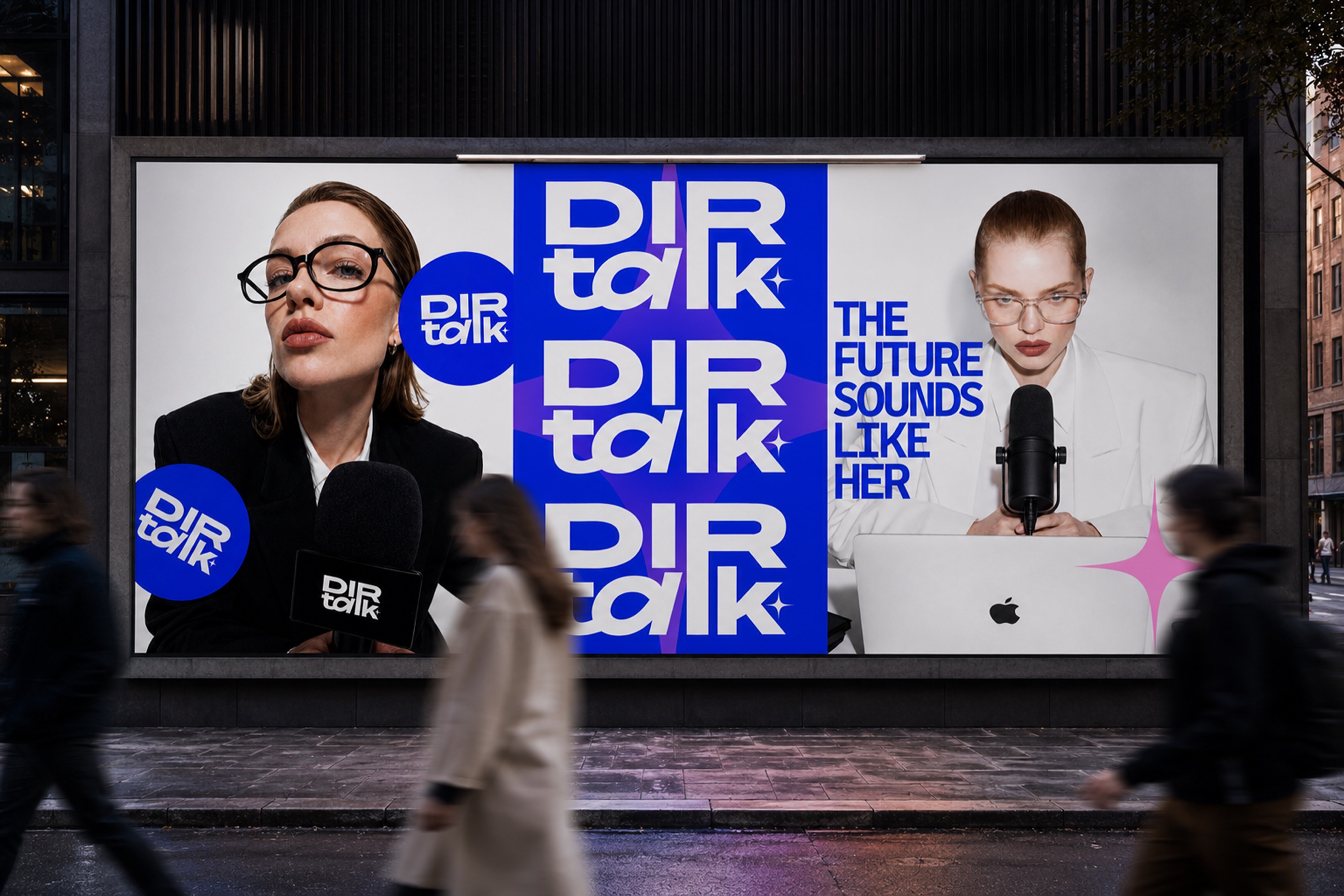 DIRTALK campaign on a city billboard