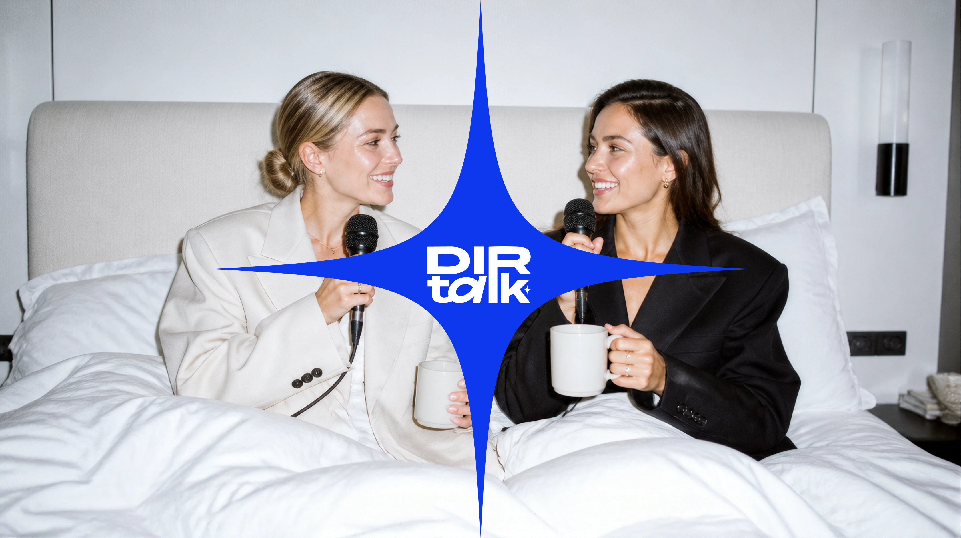 DIRTALK podcast — two hosts recording, with the signature star mark