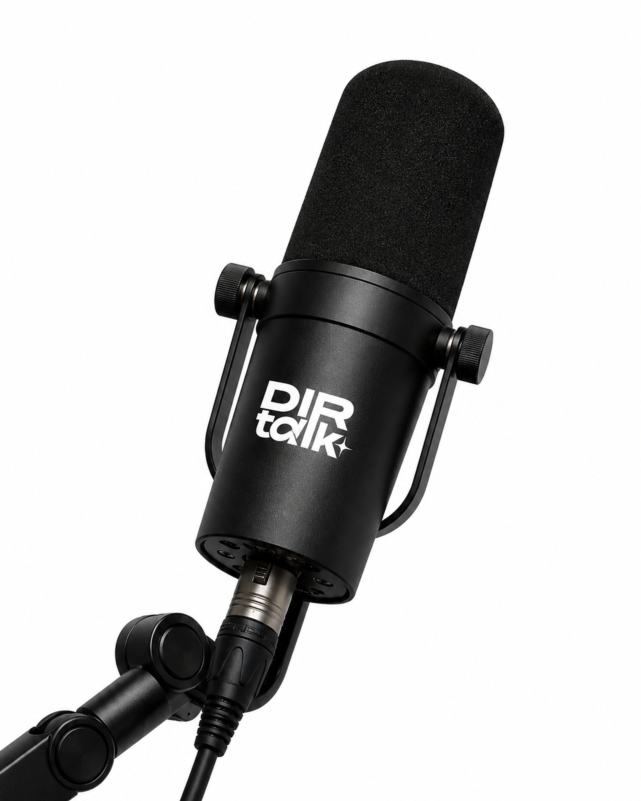 DIRTALK branded studio microphone
