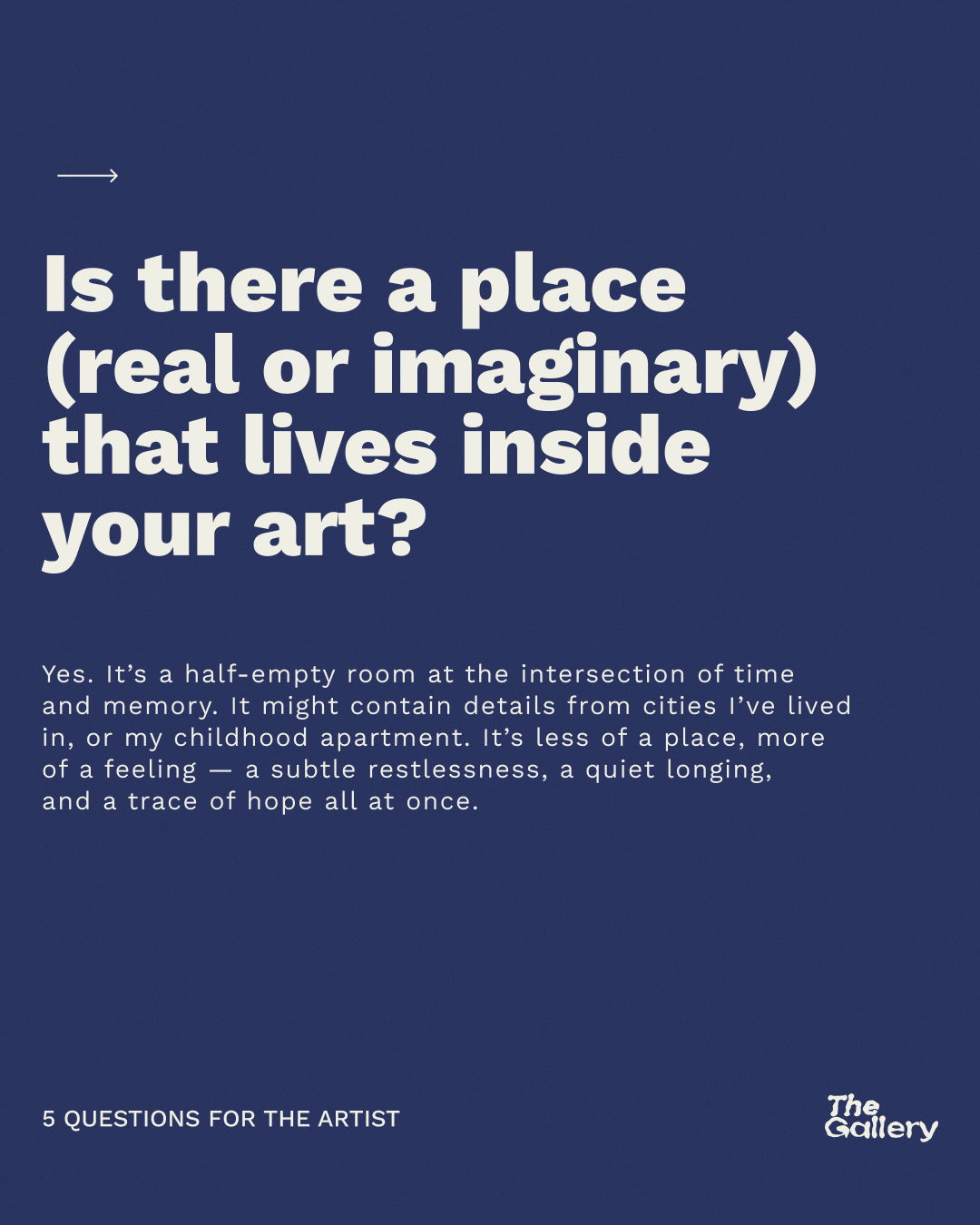Place imaginary Q